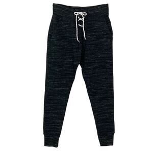 Nwt LIQUID ENERGY SweatPants M Jogger Grey-Heather White-Rope Lace-Up Pocket
